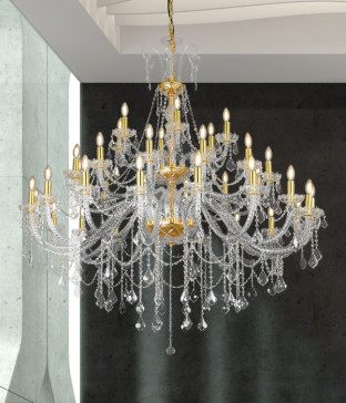 오리엔 36등(1500파이) 크리스탈거실등 샹들리에