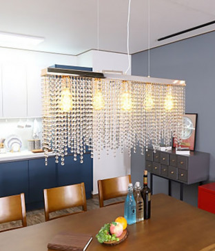 엘리 크리스탈 5등 식탁등